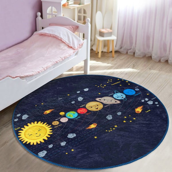 Sötétkék gyerek szőnyeg ø 80 cm Comfort – Mila Home-image-3