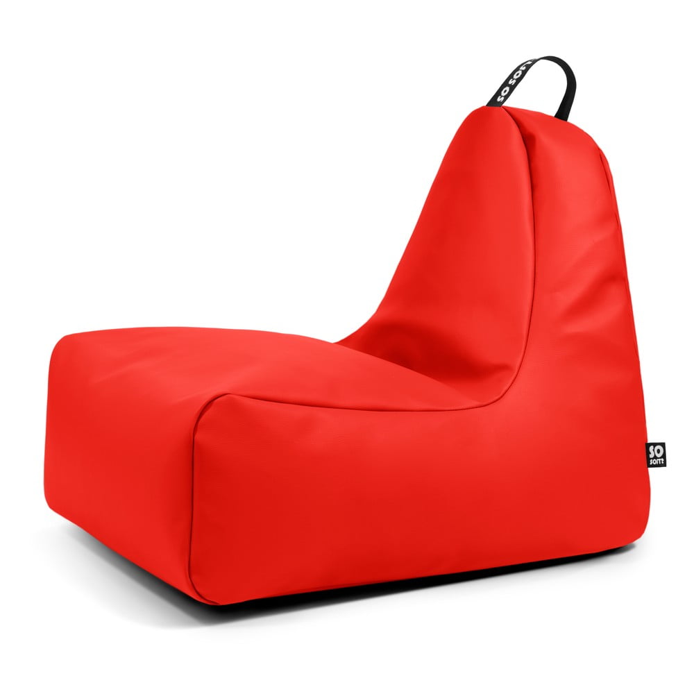 Piros bőrutánzat babzsákfotel Chill XL  So Soft?