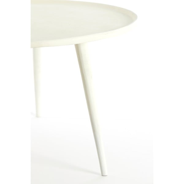 Krémszínű fém kerek dohányzóasztal ø 67,5 cm Babina – Light & Living-image-2