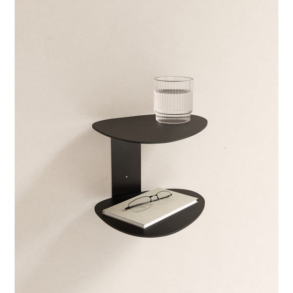 Fekete acél fali polc 29 cm Curve Bull – LIND DNA-image-1