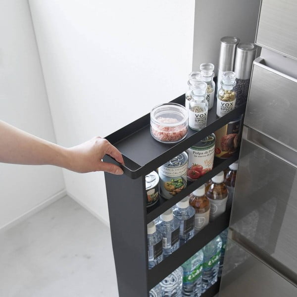 Matt fekete acél fürdőszobai polcos állvány 48x80,5 cm Tower – YAMAZAKI-image-1