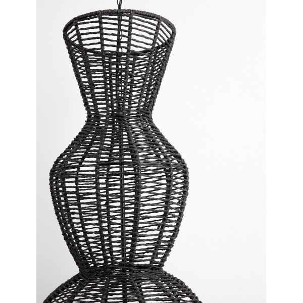 Matt fekete kötél függőlámpa ø 38 cm Breena – Nova Luce-image-4