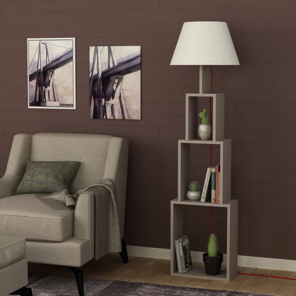 Tower szabadonálló lámpa világosszürke búrával - Homitis-image-3