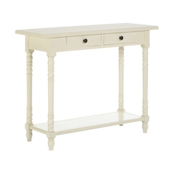 Elefántcsont színű borovi fenyő konzolasztal 35x96 cm Heritage – Premier Housewares