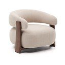 Bézs zsenília fotel Granite – Kave Home