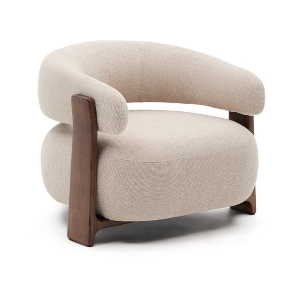 Bézs zsenília fotel Granite – Kave Home