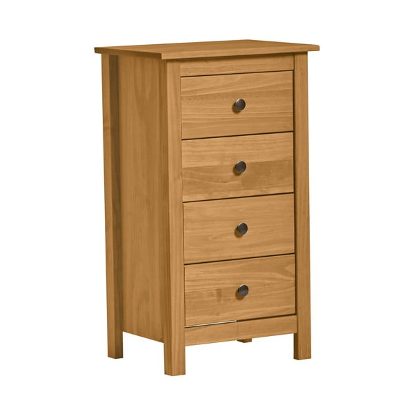 Berna natúr 4 fiókos komód tömör borovi fenyőből - Marckeric-image-3