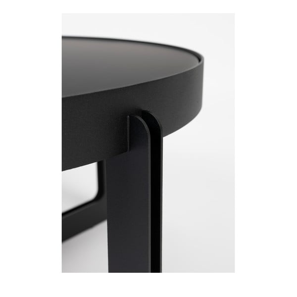 Fekete kerek dohányzóasztal Centre – Zuiver-image-1