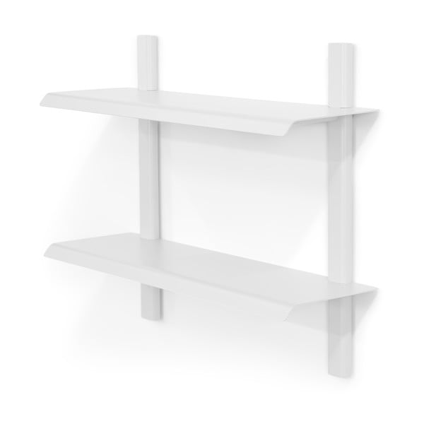 Fehér többszintes fém fali polc 60 cm Hola – Spinder Design-image-2