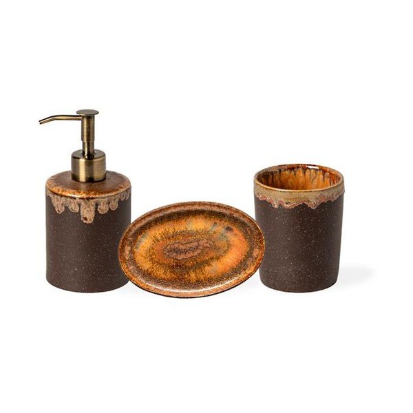 Barna kőedény fogkefetartó pohár Poterie Bath – Casafina-image-1