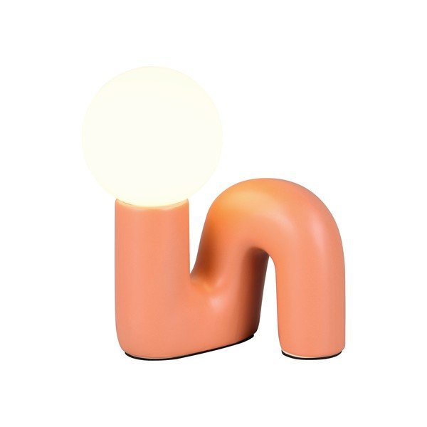 Narancssárga kerámia asztali lámpa (magasság 21,5 cm) Quinn – Reality-image-2