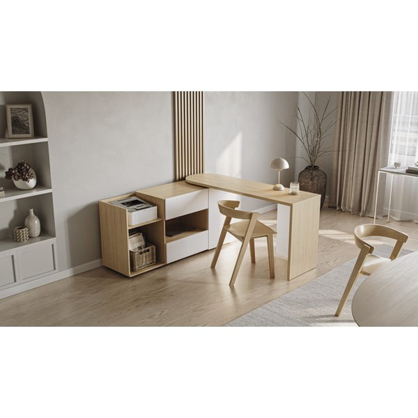 Íróasztal tölgyfa dekoros asztallappal 48x159 cm Tango – TemaHome-image-1