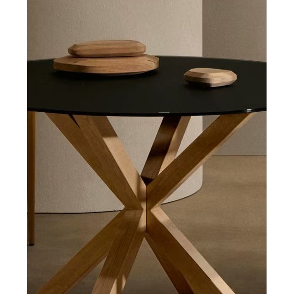 Étkezőasztal üveg asztallappal 100x200 cm Argo – Kave Home-image-1