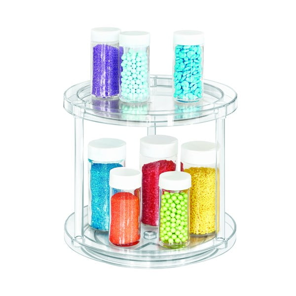 Kerek, forgatható, kétszintes talapzat az iDesign The Home Edit dobozokhoz, ⌀ 24,1 cm-image-4