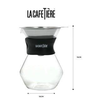 Boroszilikát üveg kancsó rozsdamentes acél szűrővel 0,4 l La Cafetiere - Kitchen Craft