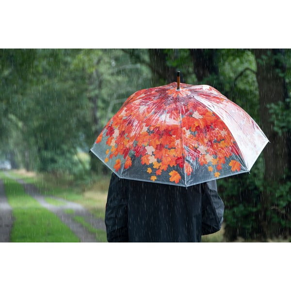 Ambiance Birdcage Fall Leaves átlátszó botesernyő, ⌀ 93 cm - Esschert Design-image-1