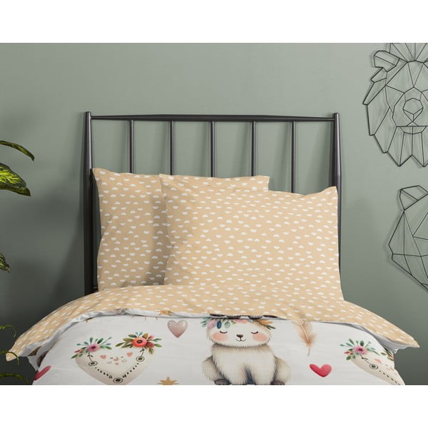 Bézs pamut gyerek ágyneműhuzat babaágyhoz 100x135 cm Luz – Good Morning-image-2