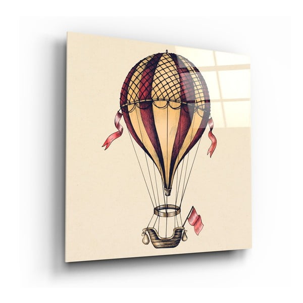 Ballon Journey Towards Freedom üvegkép, 60 x 60 cm - Insigne