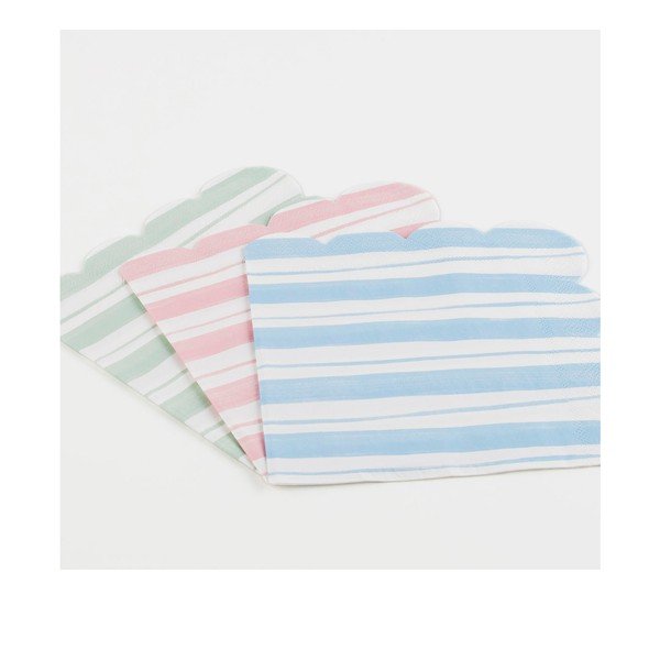 Papír szalvéta szett 16 db-os Ticking Stripe – Meri Meri-image-1