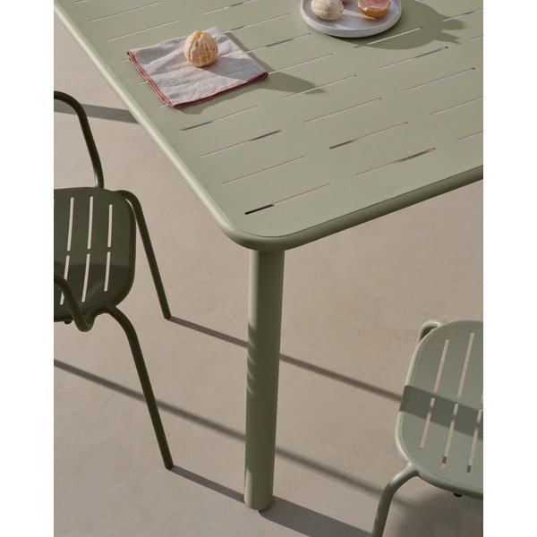 Acél kerti étkezőasztal 90x180 cm Brai – Kave Home-image-3