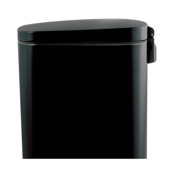 Matt fekete acél pedálos szemetes 50 l   Akira – Spirella-image-4
