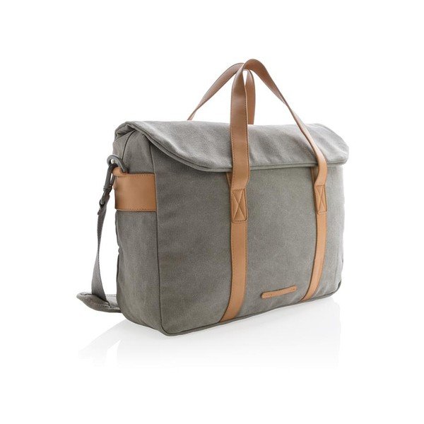 Szürke vászon táska 15,6" laptophoz, 16 l - XD Collection