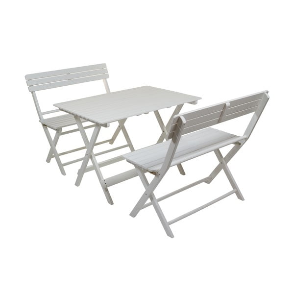 2 db fehér szék és asztal készlet nyárfából - Santiago Pons