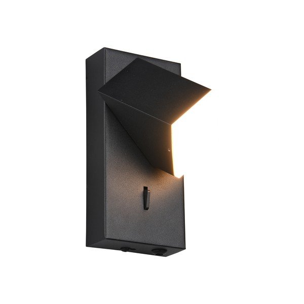 Matt fekete LED fali lámpa Raglan – Trio-image-1