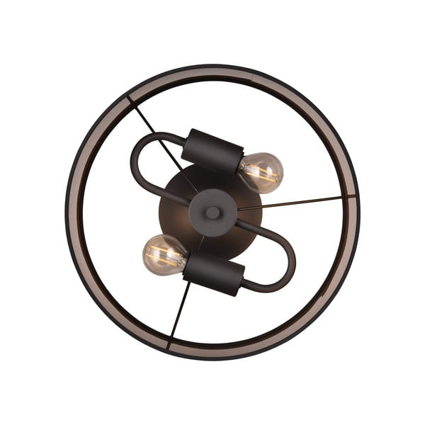 Fekete-barna mennyezeti lámpa ø 30 cm Davos – Reality-image-2