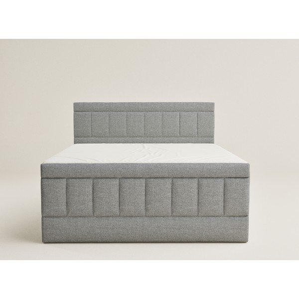 Szürke ágyneműtartós boxspring ágy 180x200 cm Caya – Maison de Rêve-image-2