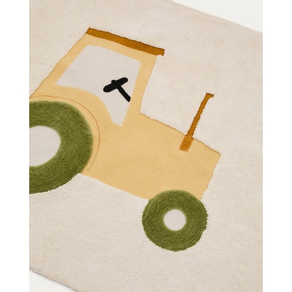 Elefántcsont színű pamut gyerek szőnyeg 90x150 cm Pecky – Kave Home-image-3