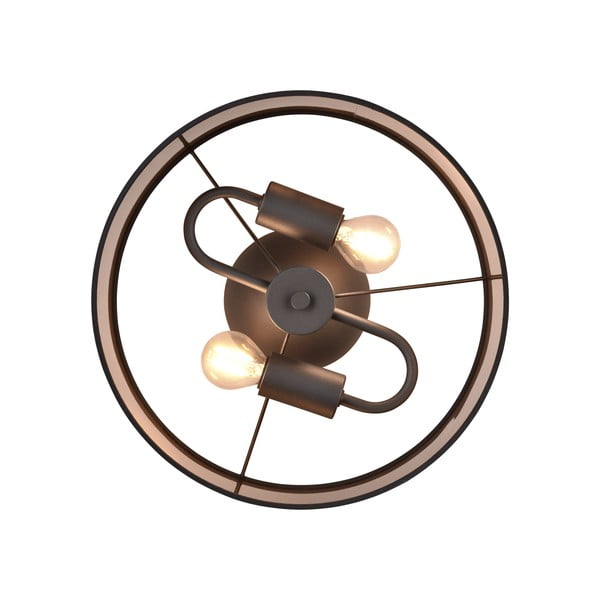 Fekete-barna mennyezeti lámpa ø 30 cm Davos – Reality-image-3