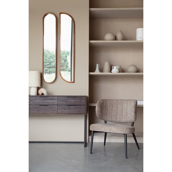 Fali tükör tömörfa kerettel 26x120 cm Nyko – White Label-image-1