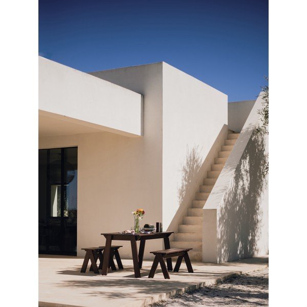 Sötétbarna tömörfa kerti pad Navo – noo.ma-image-4