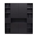 Fekete borovi fenyő moduláris könyvespolc 190x210 cm Finca – WOOOD