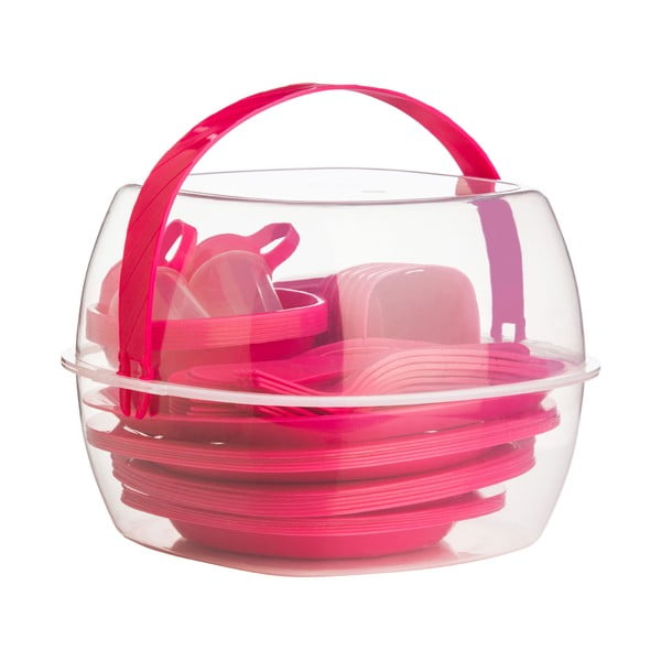 Summer rózsaszín piknikes készlet, 51 db-os - Premier Housewares