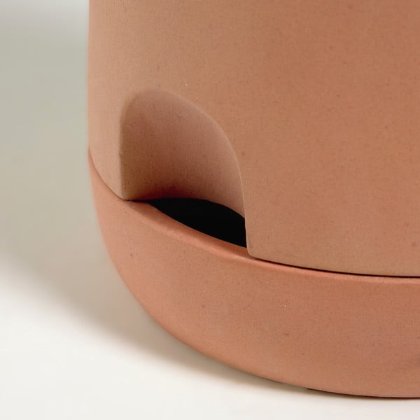 Lelis terrakotta önöntözős virágcserép alátéttel, magasság 50 cm - Kave Home-image-1