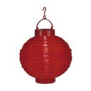Piros kültéri napelemes LED lampion, ø 30 cm - Star Trading