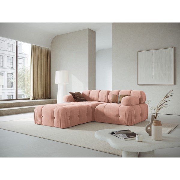 Világos rózsaszín sarokkanapé Ferento – Cosmopolitan Design-image-2