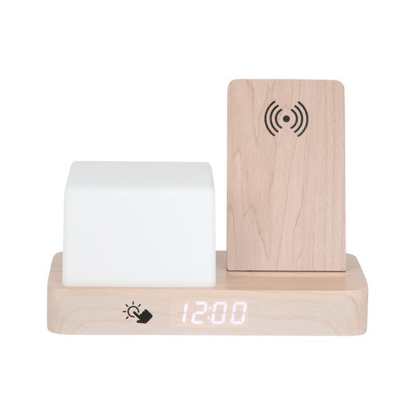 Digitális-asztali ébresztőóra vezeték nélküli töltővel Retro LED Night Light – Karlsson-image-3