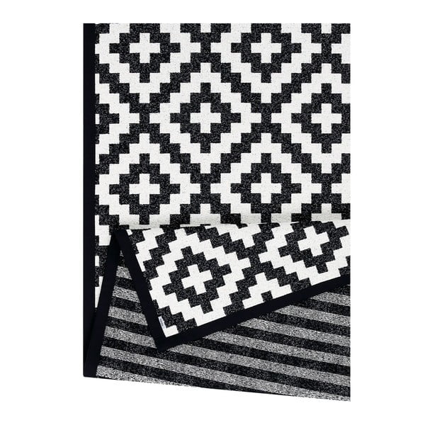 Viki fekete-fehér mintás kétoldalas szőnyeg, 160 x 230 cm - Narma-image-4