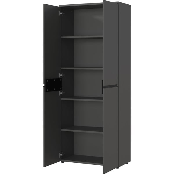 Antracitszürke ruhásszekrény 81x197 cm Bedano – Germania-image-3