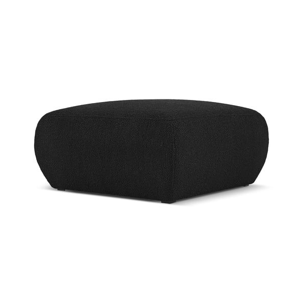 Fekete buklé puff Molino – Micadoni Home-image-1