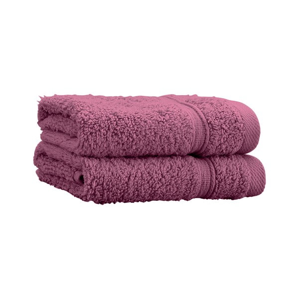 Sötét rózsaszín frottír pamut törölköző szett 2 db-os 30x30 cm Zero Twist – Catherine Lansfield