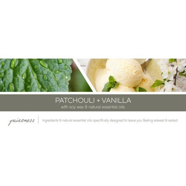 Patchouli & Vanilla illatgyertya üvegben, égési idő 60 óra - Goose Creek-image-1
