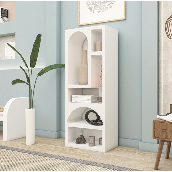 Fehér könyvespolc 60x150 cm Lorin – Kalune Design-image-1