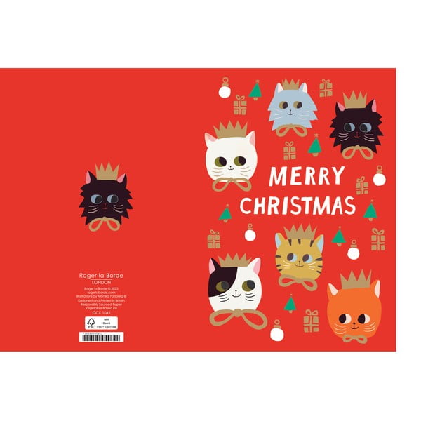 Üdvözlőlap szett 5 db-os karácsonyi mintával Starflower  – Roger la Borde-image-1