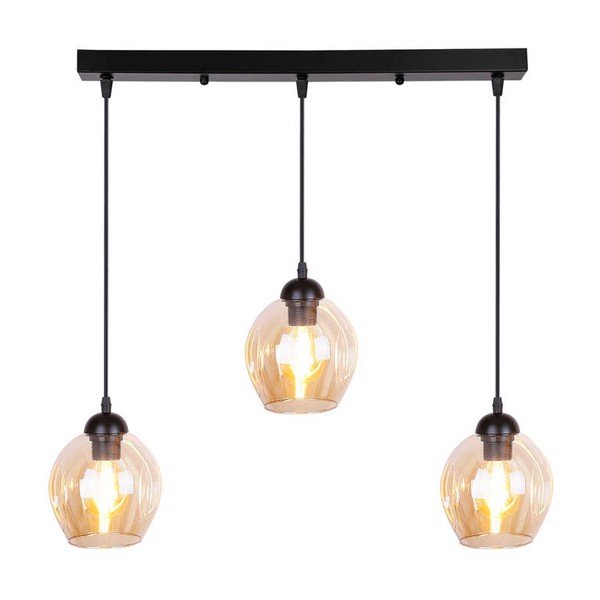 Fekete függőlámpa üveg búrával 14x70 cm Aspa – Candellux Lighting-image-4