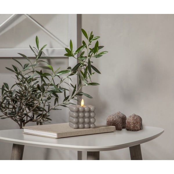 Flamme Dot szürke LED viaszgyertya, magasság 9,5 cm - Star Trading-image-3