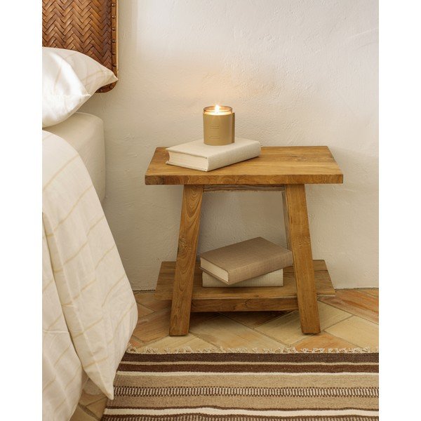 Safara teakfa lábtartó - Kave Home-image-1